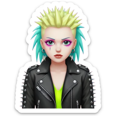 neon color Russian underground fashion  sticker