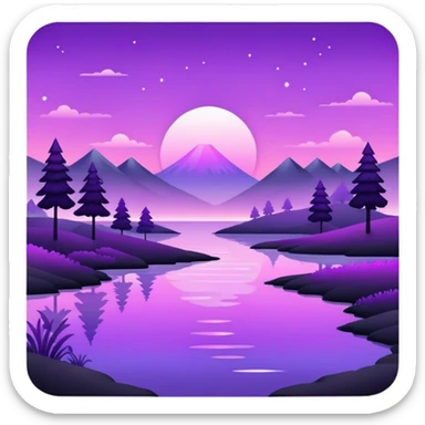  Black-purple-Iridescent-aesthetic-scenic-scenery-Decoration sticker