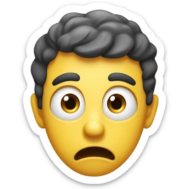 An emoji screaming  sticker