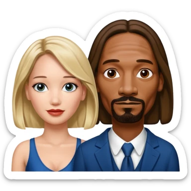  snoop dogg and Jennifer Lawrence  sticker