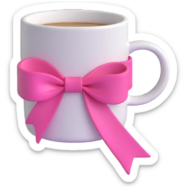 coffee cup with a pink ribbon sticker