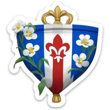 drapeau du quebec avec 4 fleurs de lis sticker
