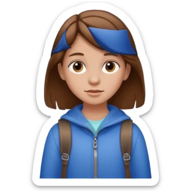 a 12 year old girl with mountains sticker