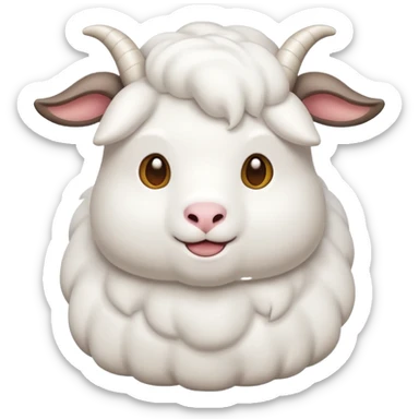 Make a marshmallow goat emoji sticker