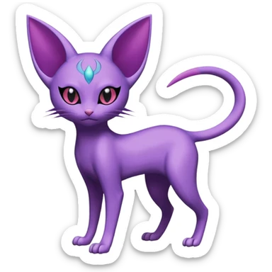 Sneasel-Espeon-Purrloin-Fakémon-hybrid-creature (full body)  sticker