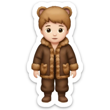 a full body of baby boy wearing fur clothing



















 sticker