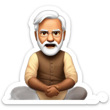 Narendra modi in angry sticker