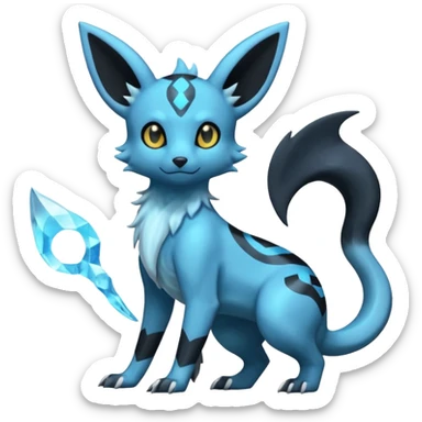 Shiny Umbreon-Amaura-Salandit-Fakémon-fusion (full body) sticker