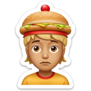 😔 this emoji with a fast over its head sticker