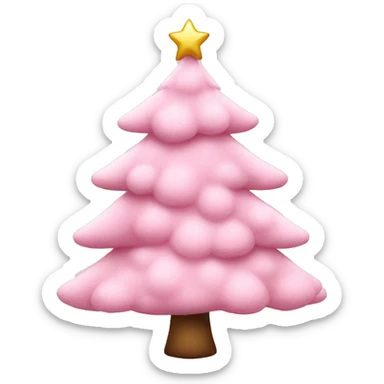 Baby Pink Christmas tree sticker
