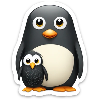 penguin and porcupine sticker