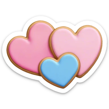 Cookie heart twins  sticker