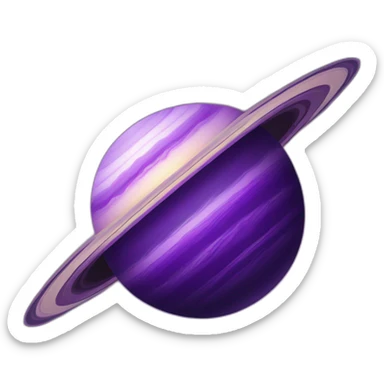 A purple saturn sticker