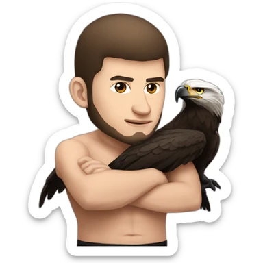 Khabib nurmagomedov with eagle sticker