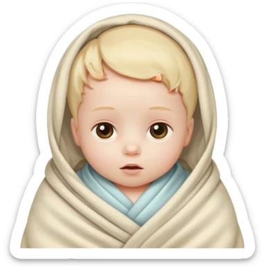Blanketed baby  sticker