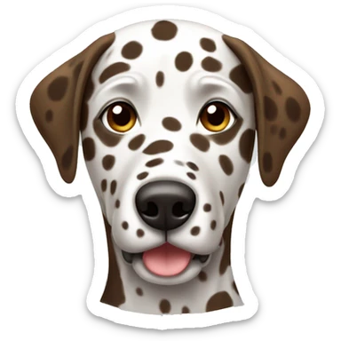 Brown Dalmatian  sticker