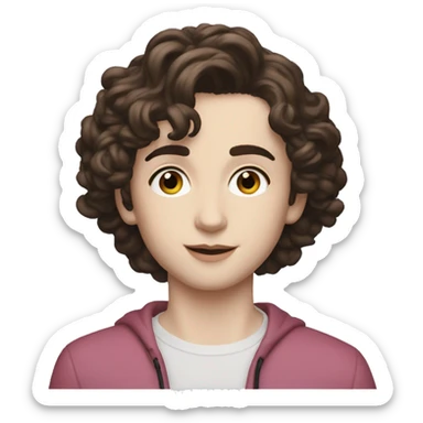 Memoji of Androgyneous Feminine, Artist, Timothee Chalamet sticker
