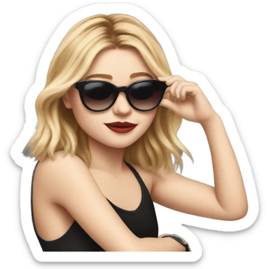 Emoji Chloe grace moretz with sunglasses  sticker