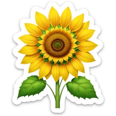 A bright, realistic sunflower with vivid yellow petals and a detailed center. The stem is extremely long, thin, and vibrant green, stretching vertically and occupying most of the image. Natural style, soft lighting, simple background to highlight the flower’s tall, slender shape. sticker