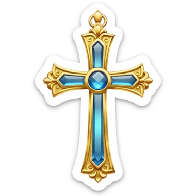 Eastern Orthodox cross. Transparent bakgrund. sticker