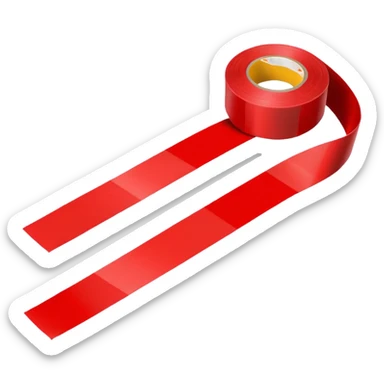 a race finish  with tape sticker