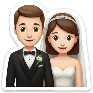 confused newlywed couple sticker