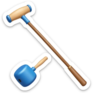 create a blue croquet mallet sticker