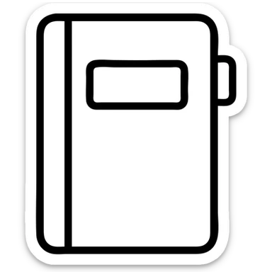 minimal style illustration of a notebook, school supplies sticker