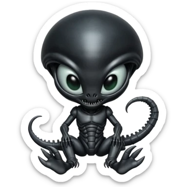 baby xenomorph from movie alien sticker