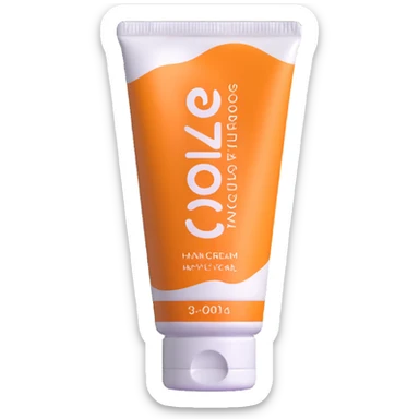 empty, crumpled hand cream tube, pastel and vibrant colors, very squished and wrinkled, cap on, looks like a beauty product sticker