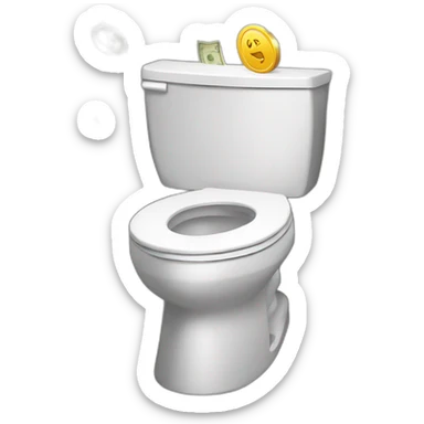 flush money down toilet sticker