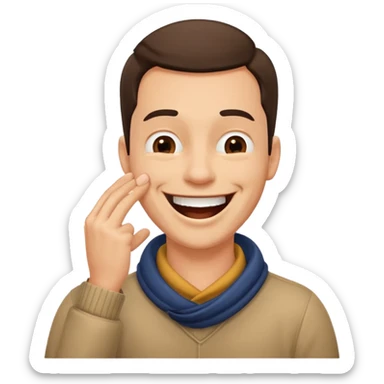 Make a guy with his hand around his neck but laughing like that one choking emote on TikTok  sticker