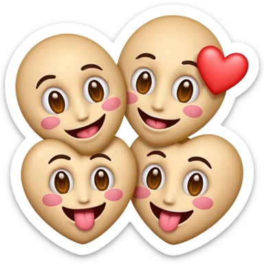 Emoji with heart-shaped eyes, but inside the hearts are dollar signs, and the emoji is sticking out its tongue. sticker