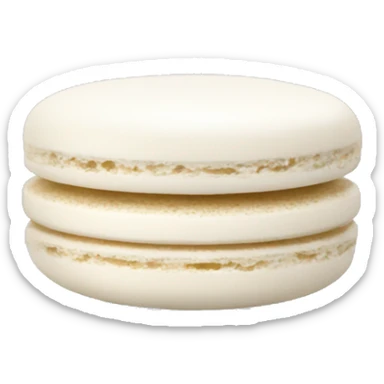 white macaron sticker