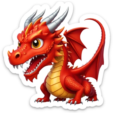 🐉+🔴. Más claro sticker