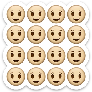 Sand colored emojis visualizing daily planning on an iPad  sticker