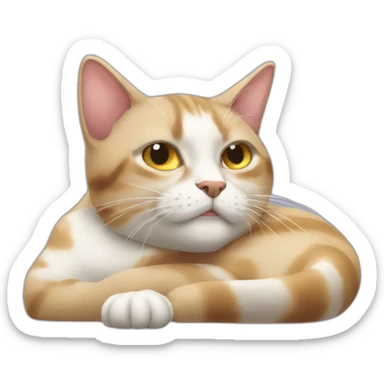 Gato-atigrado-durmiendo sticker