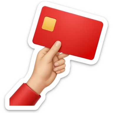 hand red card (#00A3E0) and red (#F9423A) sticker