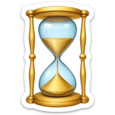 a mix between two emojis - hourglass morphing into checkmark  sticker