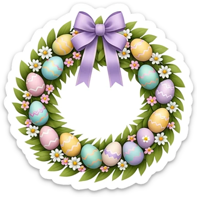 flower easter wreath sticker