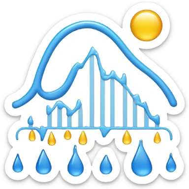  AA graph shooting upwards with sweat droplets, symbolizing the hard work of success.
 sticker