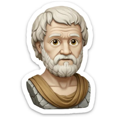 stone bust of Aristotle sticker