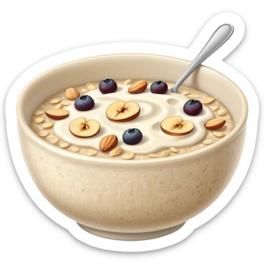 oatmeal porridge bowl, sticker