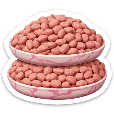 a pile of raw ground turkey, simple, clear sticker