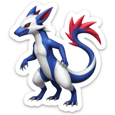Shiny Vibrant Exotic Colorful Cool Zangoose-Salandit-Absol-fusion sticker