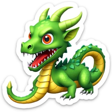 3d-isometric-scary-monster-Dewfang-Serpent sticker