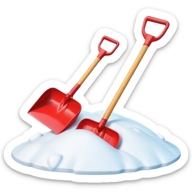 snow shovel object icon, colorful plastic snow shovel, rounded edges, toy-like style, 3D cartoon, mobile game icon style, centered, clean background, no text, no watermark

 sticker
