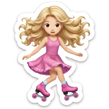 fairy on roller skates sticker