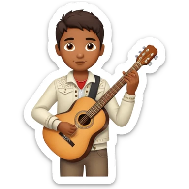 Miguel boy with guitar from Coco sticker