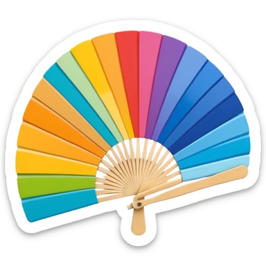 3D pantone colour fan spread sticker